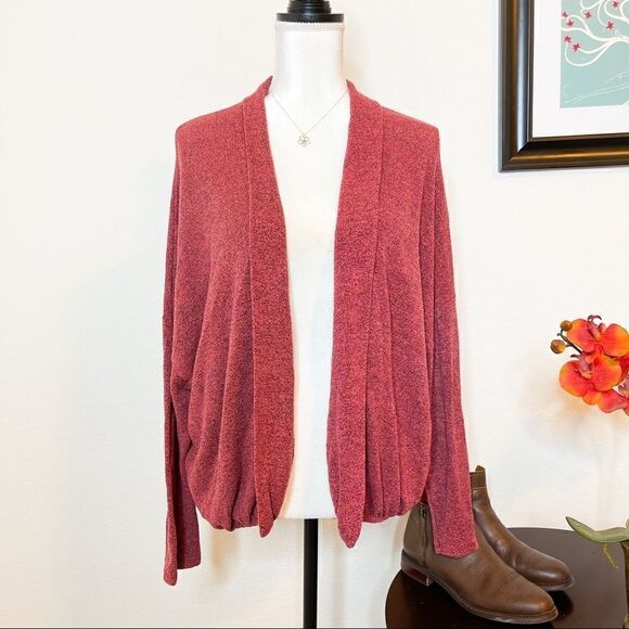 🍋 Bershka • Super Soft Ruched Hem Open Cardigan - Picture 1 of 6